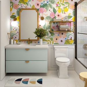 Цветная и яркая ванная комната: как преобразить санузел в Барышево - baryshevo.mebel54.com | фото