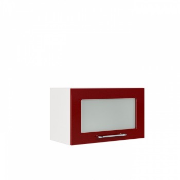 Бруклин ШВГС 600 Шкаф верхний горизонтальный со стеклом (Бетон белый/корпус Венге) в Барышево - baryshevo.mebel54.com | фото