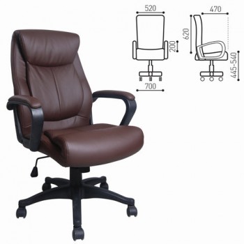 Кресло офисное BRABIX Enter EX-511 (коричневый) в Барышево - baryshevo.mebel54.com | фото
