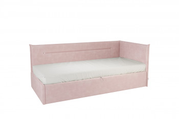 Кровать 0.9 Альба Тахта (Нежно-розовый велюр) в Барышево - baryshevo.mebel54.com | фото