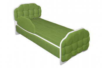 Кровать 170 Атлет 76 Зелёный (мягкий бортик) в Барышево - baryshevo.mebel54.com | фото
