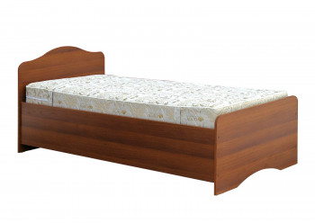 Кровать одинарная 900-1 без матраса (круглые спинки) Орех Таволато в Барышево - baryshevo.mebel54.com | фото
