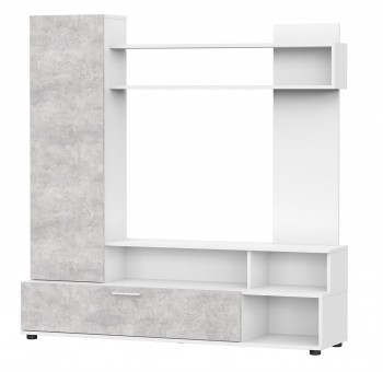 Мебель для гостиной "МГС 9" Белый / Цемент светлый в Барышево - baryshevo.mebel54.com | фото