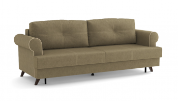 Оливер / диван - кровать 3-х местн. (еврокнижка) (велюр велутто коричневый 23 в Барышево - baryshevo.mebel54.com | фото