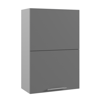 Ройс ВПГПМ 600 Шкаф верхний высокий Blum Aventos HF (Графит софт/корпус Серый) в Барышево - baryshevo.mebel54.com | фото