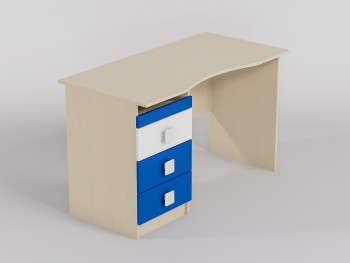 Стол (столешница с выемкой) Скай люкс (Синий/Белый/корпус Клен) в Барышево - baryshevo.mebel54.com | фото