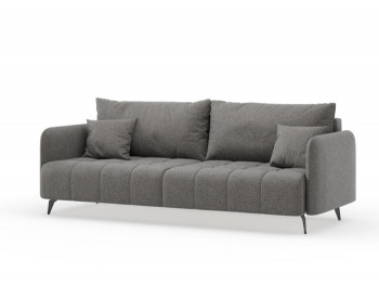 Валериан диван трёхместный прямой Стальной, ткань RICO FLEX 9292 в Барышево - baryshevo.mebel54.com | фото